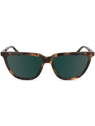 Calvin Klein logo-print sunglasses - Brown