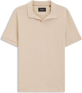 BOSS Johnny-collar polo shirt in Italian stretch cotton