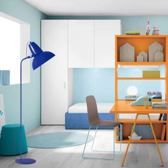 Tosel L&aacute;mpara para leer metal Alt.150cm azul Pantalla: azul