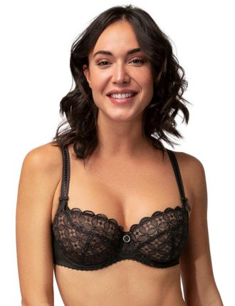 Empreinte Womens 08212 Romy Low Neck Bra - Black - Size 40G