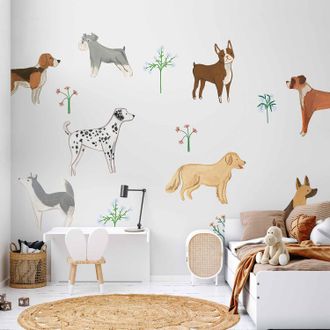 OEM Carta Da Parati Fotografica - Cani - Unillustrazione Delicata Per Bambini