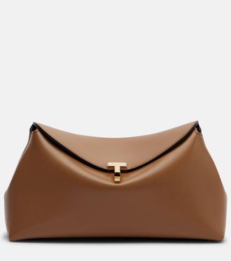 Toteme T-Lock Small leather clutch