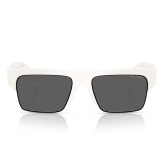Prada Sunglasses Prd12 Su 46120 Z White/Slate Anti Reflective Men