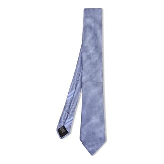 Ermenegildo Zegna Ties, male, Blue, Size: ONE SIZE Micro-pattern fabric. Classic