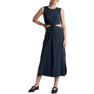 Beyond Yoga Around the World Front Twist Midi Dress in Nocturnal Navy at Nordstrom Rack, Size X-Large