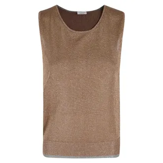 Roberto Collina Dames, Tops, Bruin, Maat: M