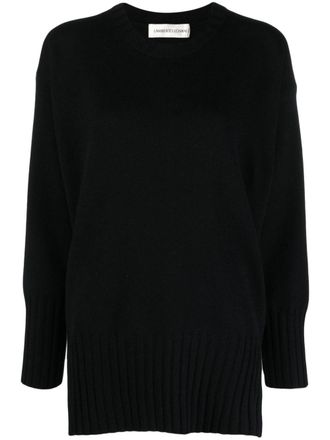 Lamberto Losani crew-neck virgin wool-blend jumper - Black