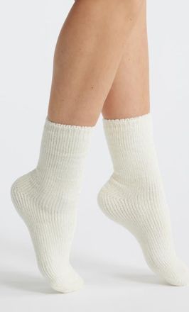 Stems Fuzzy Chenille Crew Socks in Cream at Nordstrom