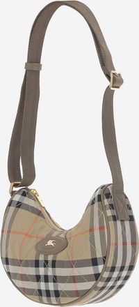 Burberry Womens Shoulder Bag Horseshoe Beige Nylon