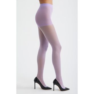 Hue Sheer Control Top Tights in Lavender at Nordstrom, Size 1