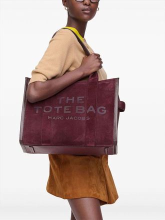 Marc Jacobs Womens Tote Bag Dark Plum Suede Cow Leather - Tote-Bags