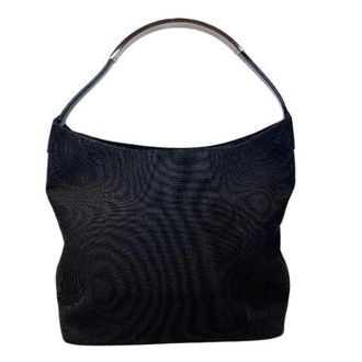 Gucci Pre-owned Shoulder Bags, female, Black, Size: ONE SIZE Pre-owned Canvas Leather Shoulder Bag