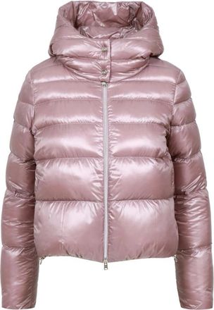 Herno Resort Bomber Jacket - Dames - Gewatteerde jassen - Paars - S - Nylon - Jassen