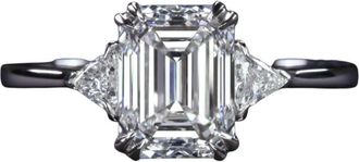 Verde 2ct IGI Certified Lab-grown Emerald Cut Diamond Ring