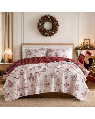 Southshore Fine Linens Winterwood Oversized Christmas Quilt Set