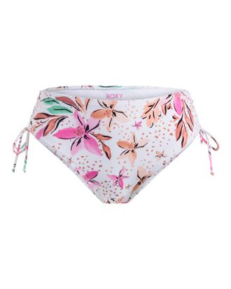 Roxy Bikini-Hose ROXY Printed Beach Classics, Damen, Gr. XS, US-Gr&ouml;ssen, weiss (wei&szlig; happy tropical swim), 87% Nylon, 13% Elasthan, Badehosen Bikini-Hose