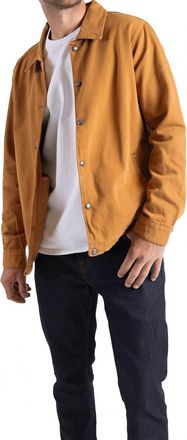 Iron And Resin Mens Coach Jacket In Camel