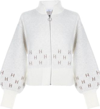 H&eacute;st M&auml;rtha Short Jacket - Dames - Vesten - Wit - M - Wol - Truien & Vesten