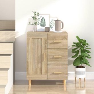 vidaXL Aparador De Madera Contrachapada Roble Sonoma 69,5x34x90 Cm Vidaxl