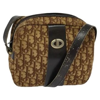 Dior Borsa a spalla Pre-owned Vintage Trotter in tela - - Pre-owned - Donna - Marrone - ONE SIZE