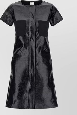 Courr&egrave;ges vinyl short-sleeve a-line mini dress