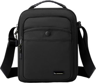 Generic Compatible For Men Shoulder Crossbody Bag Nylon(Black)