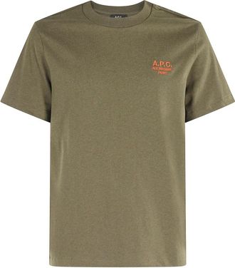 A.P.C. T-Shirts, male, Green, M, Green Standard Rue Madame Gots T-shirt