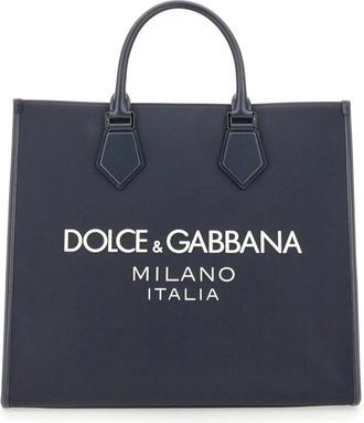 Dolce & Gabbana Heren, Tassen, Blauw, Maat: ONE Size Nylon