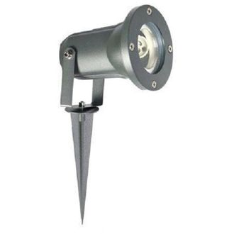 Trade Shop Trade Shop Traesio - Trade Shop - Faretto Con Picchetto Per Esterno Da Giardino Con Staffa Parete Proiettore Es12 - Grey