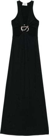 Coperni Cut-Out C-Logo Jurk - Dames - Avondkleed - Zwart - XS - Kleedjes
