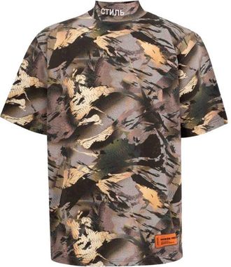 Heron Preston Bicolor Cotton Mens T-Shirt