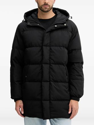 Benetton Cappotto imbottito con cappuccio - Nero