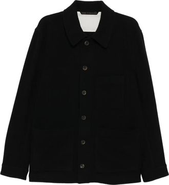 Forme Dexpression buttoned wool-blend jacket - Black