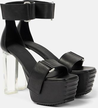 Rick Owens Leather platform sandals
