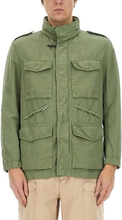 Fay Utility-Inspired Green Jacket