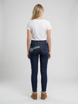 Dolce & Gabbana Womens Navy Blue Cotton Skinny Jeans Clothing