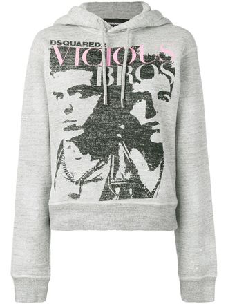 Dsquared2 Vicious Bros hoodie - women - Cotton - S - Grey