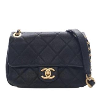 Chanel Pre-owned Quilted Crossbody Bag - Dames - Pre-owned - Zwart - Maat: ONE Size Leer