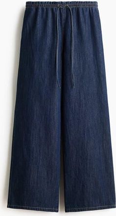 H&M Denim Pull-on Trousers in Dark Denim Blue at Nordstrom, Size Xx-Large