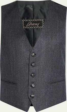 Brioni Mens Brun Suit Separate Vest