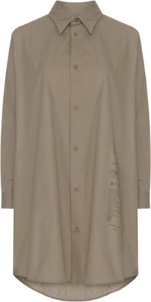 Maison Margiela Mm6 Cotton Poplin Button-Down Shirt Dress