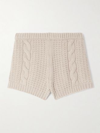 Magda Butrym Shorts In Cashmere A Coste E Trecce - Neutri
