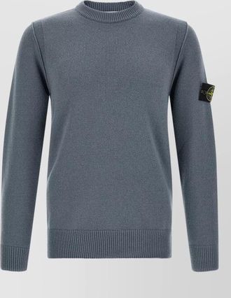 Stone Island ribbed wool crew neck jumper