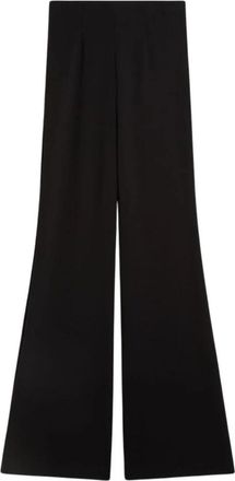 Sportmax Jersey Olea Broek - Dames - Wijde Broeken - Zwart - L - Broeken