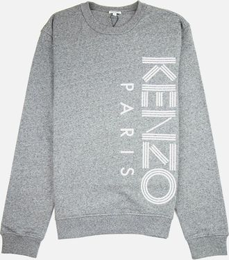 Kenzo Mens Kenzo Side Paris Logo Sweatshirt Marl Grey - Size: 38