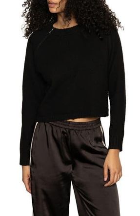 Sanctuary Zip It Sweater in Black at Nordstrom Rack, Size X-Large