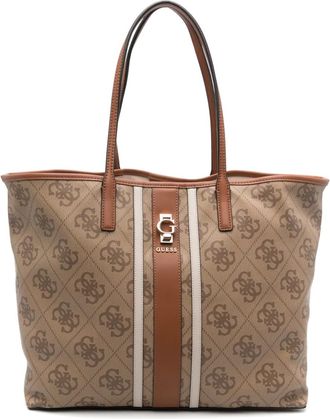 Guess Co Schoudertas met monogram-print - Bruin