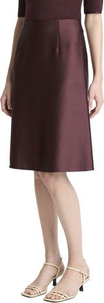 Vince Pebbled Satin Above Knee Skirt