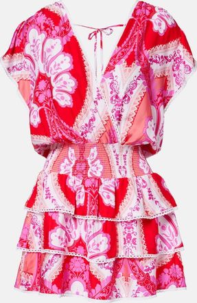 Melissa Odabash Jess printed tiered minidress