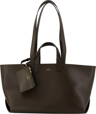 A.P.C. Le Drummer Schoudertas - Dames - Shoppers - Groen - ONE Size - Katoen - Tassen